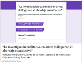 SEMINARIO DE INVESTIGACIÓN CUALITATIVA EN ARTES