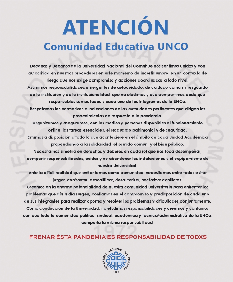 ATENCIÓN DE LAS NECESIDADES INSTITUCIONALES DE FADECS-UNCO