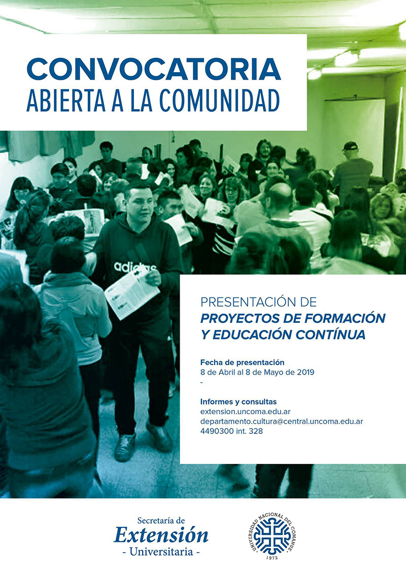 CONVOCATORIA PARA PRESENTACIÓN DE PROYECTOS DE FORMACIÓN Y EDUCACIÓN CONTINUAS