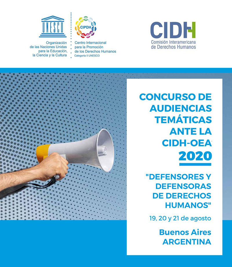 CONCURSO DE AUDIENCIAS TEMÁTICAS ANTE LA CIDH-OEA 2020