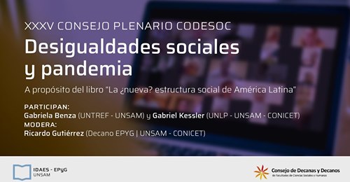 CONFERENCIA DESIGUALDADES SOCIALES Y PANDEMIA