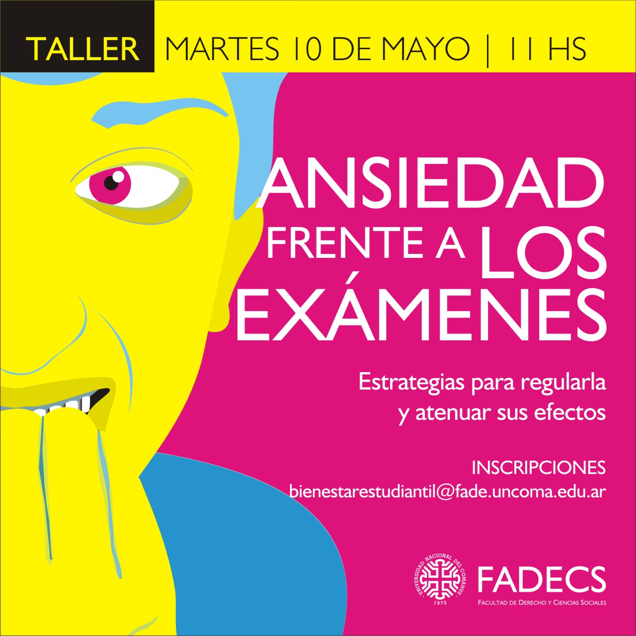 TALLER “ANSIEDAD FRENTE A LOS EXÁMENES”