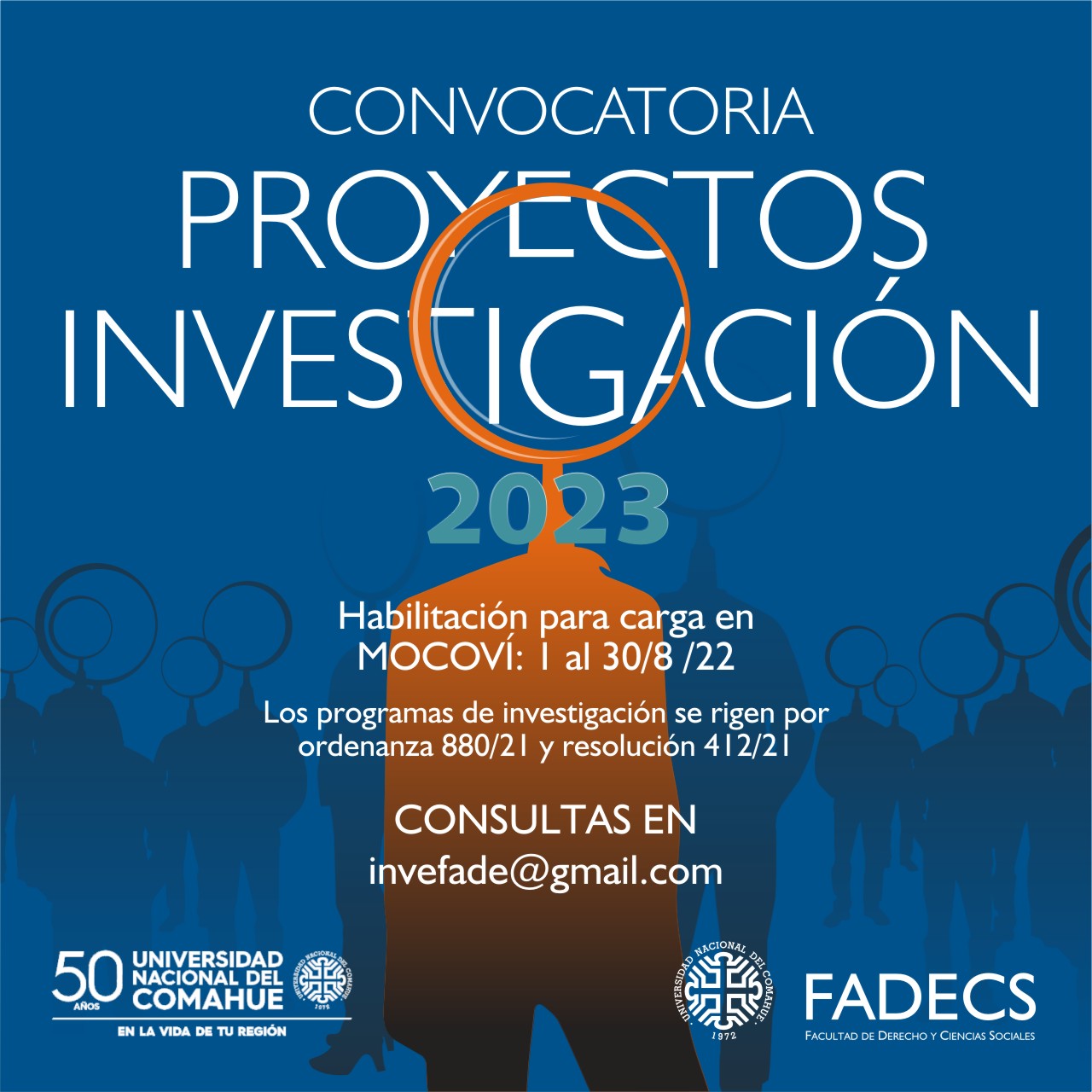 CONVOCATORIA PRESENTACIÓN PROYECTOS DE INVESTIGACIÓN 2023