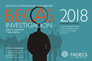 CONVOCATORIA PARA BECAS DE INVESTIGACIÓN DE LA UNCO 2018