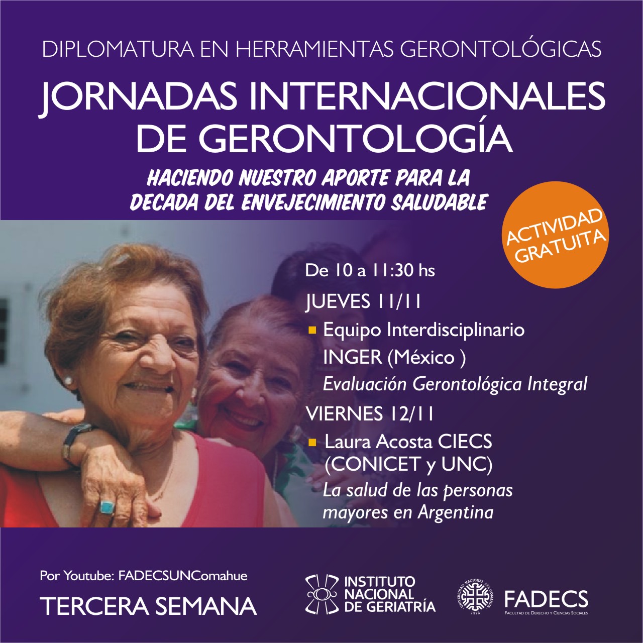 JORNADAS INTERNACIONALES DE GERONTOLOGÍA