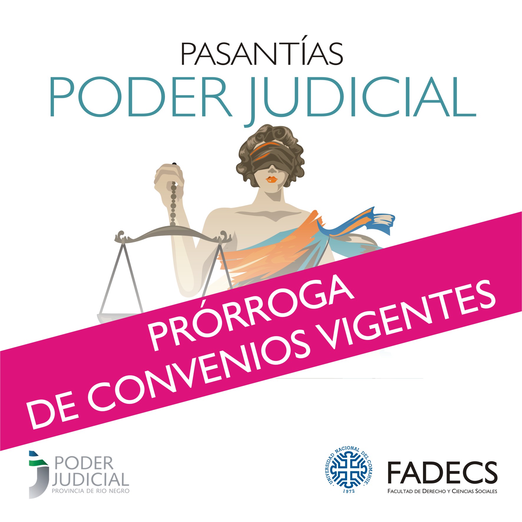 PRÓRROGA DE LOS CONVENIOS DE PASANTÍAS EN PODER JUDICIAL